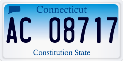 CT license plate AC08717