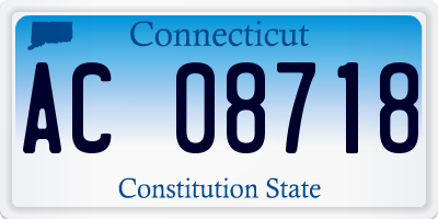 CT license plate AC08718