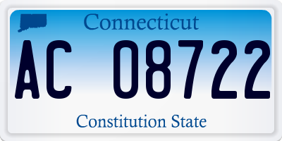 CT license plate AC08722