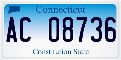 CT license plate AC08736