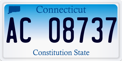 CT license plate AC08737