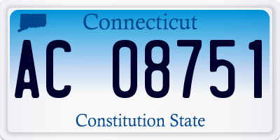 CT license plate AC08751