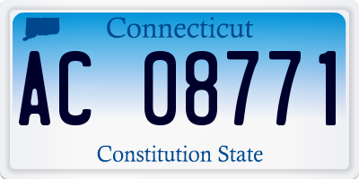 CT license plate AC08771