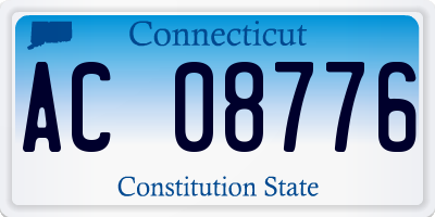 CT license plate AC08776