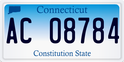 CT license plate AC08784