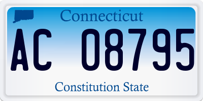 CT license plate AC08795