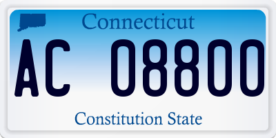 CT license plate AC08800