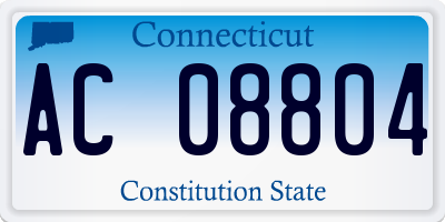 CT license plate AC08804