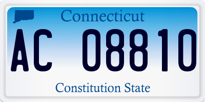 CT license plate AC08810