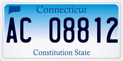 CT license plate AC08812