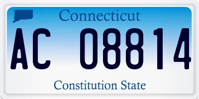 CT license plate AC08814