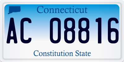 CT license plate AC08816
