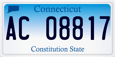 CT license plate AC08817