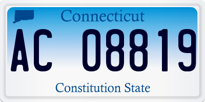 CT license plate AC08819