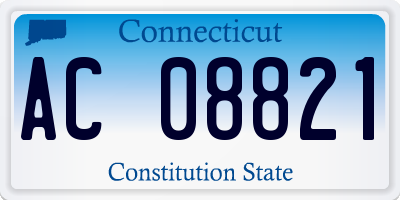 CT license plate AC08821