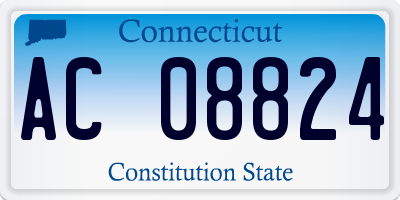 CT license plate AC08824