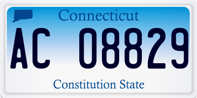 CT license plate AC08829