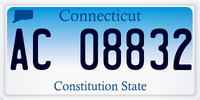 CT license plate AC08832