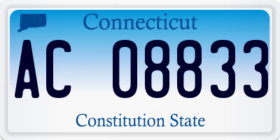 CT license plate AC08833