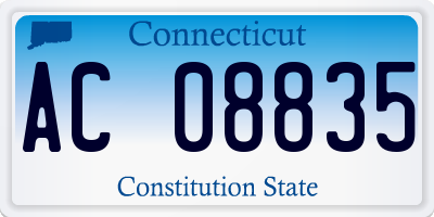 CT license plate AC08835