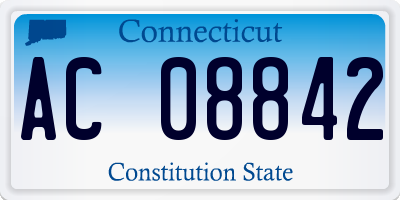 CT license plate AC08842