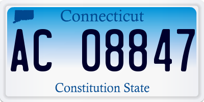 CT license plate AC08847