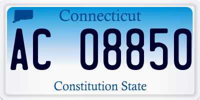 CT license plate AC08850