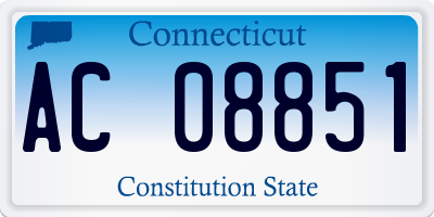 CT license plate AC08851