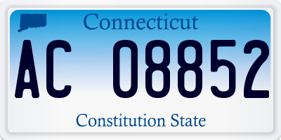 CT license plate AC08852