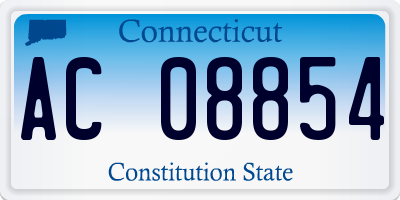 CT license plate AC08854