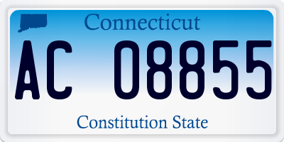CT license plate AC08855