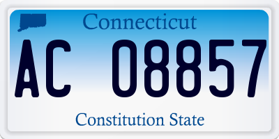 CT license plate AC08857