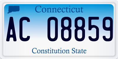 CT license plate AC08859