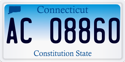 CT license plate AC08860