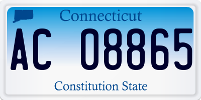 CT license plate AC08865