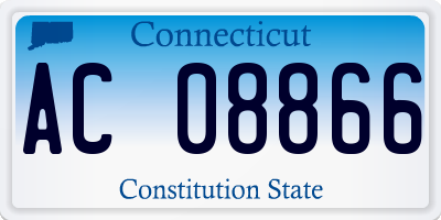 CT license plate AC08866