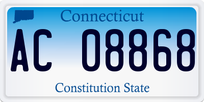 CT license plate AC08868