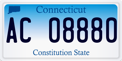CT license plate AC08880