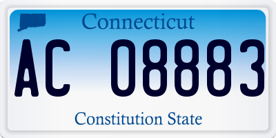 CT license plate AC08883