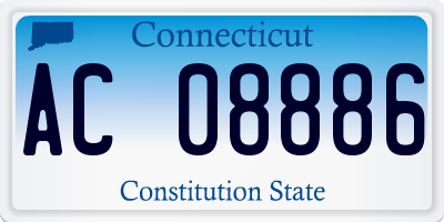 CT license plate AC08886