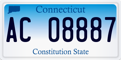 CT license plate AC08887