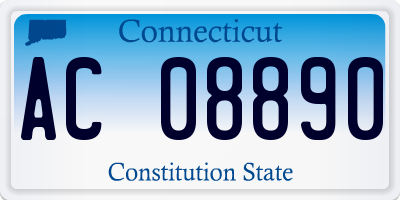 CT license plate AC08890