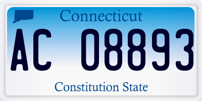CT license plate AC08893
