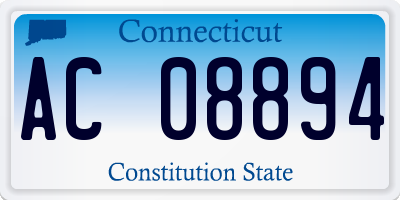 CT license plate AC08894