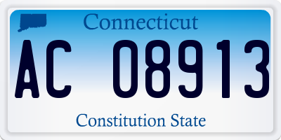 CT license plate AC08913