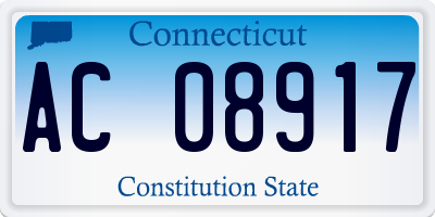 CT license plate AC08917