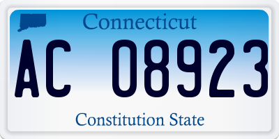 CT license plate AC08923
