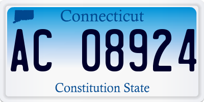 CT license plate AC08924