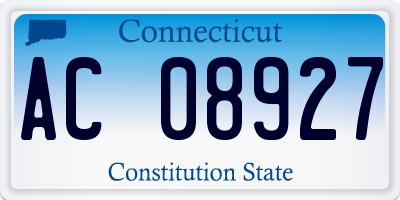 CT license plate AC08927