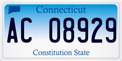 CT license plate AC08929